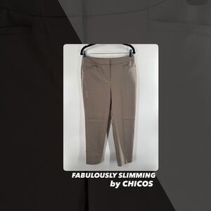 EUC Fabulously Slimming By Chico’s Tapered Pants